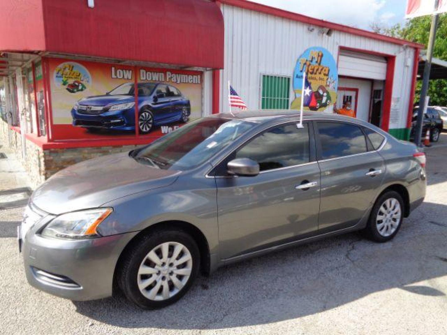 2015 Amethyst Gray Nissan Sentra SV (3N1AB7AP0FY) with an 1.8L L4 SFI DOHC 16 engine, Continuously Variabl transmission, located at 7935 Gulf Freeway, Houston, 77017, (832) 266-1645, 29.684393, -95.275665 - Photo#0