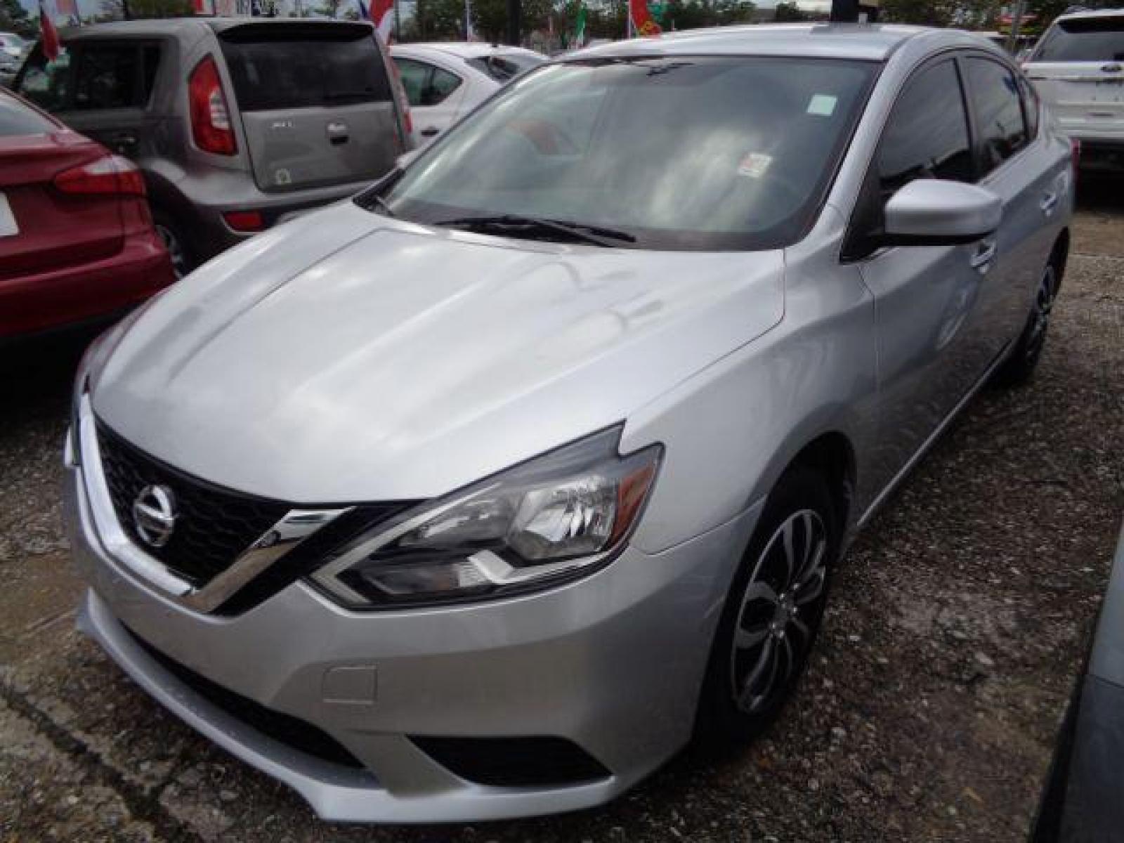 2017 Brilliant Silver /Charcoal, premium cloth Nissan Sentra SV (3N1AB7AP5HY) with an 1.8L L4 SFI DOHC 16V engine, Continuously Variable Transmission transmission, located at 7935 Gulf Freeway, Houston, 77017, (832) 266-1645, 29.684393, -95.275665 - Photo #0