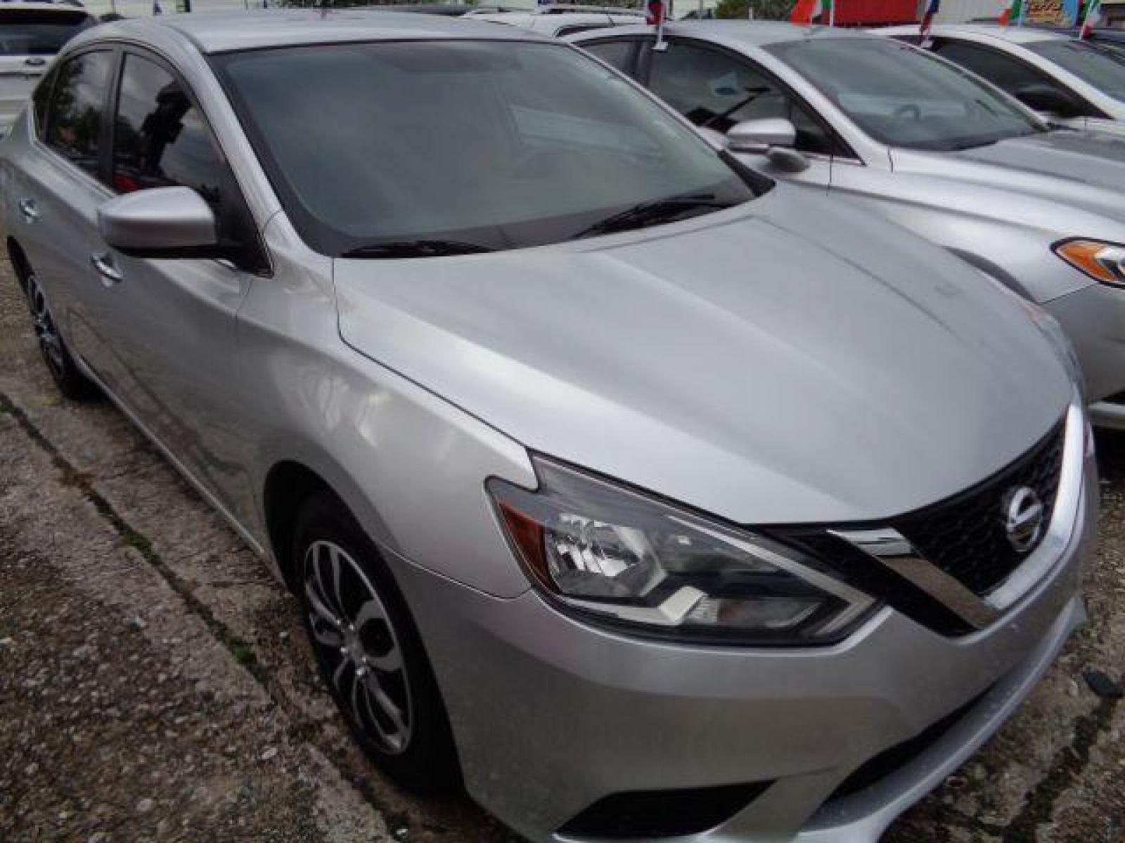 2017 Brilliant Silver /Charcoal, premium cloth Nissan Sentra SV (3N1AB7AP5HY) with an 1.8L L4 SFI DOHC 16V engine, Continuously Variable Transmission transmission, located at 7935 Gulf Freeway, Houston, 77017, (832) 266-1645, 29.684393, -95.275665 - Photo #1