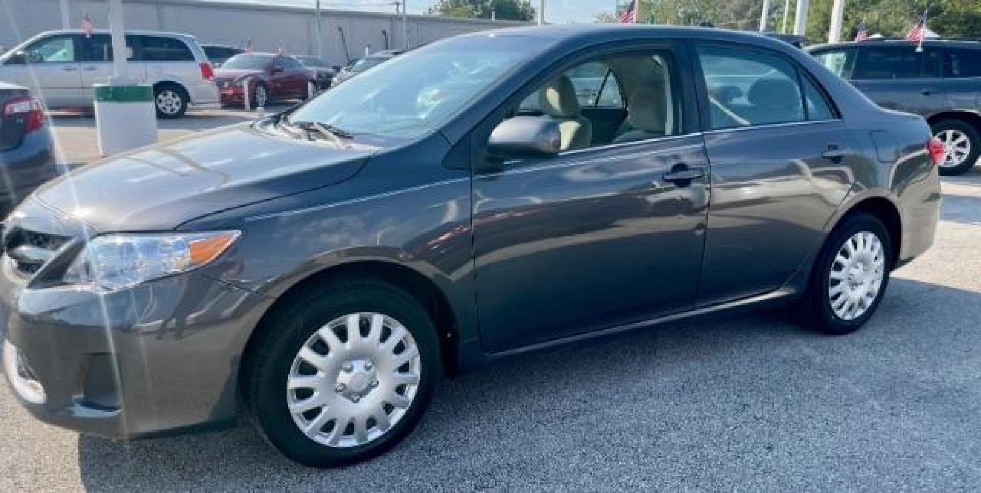 2013 Magnetic Gray Metallic Toyota Corolla LE 4-Speed AT (5YFBU4EE2DP) with an 1.8L L4 DOHC 16V engine, 4-Speed Automatic transmission, located at 4545 Spencer Hwy., Pasadena, 77504, (832) 266-1645, 29.666037, -95.173775 - Photo#2