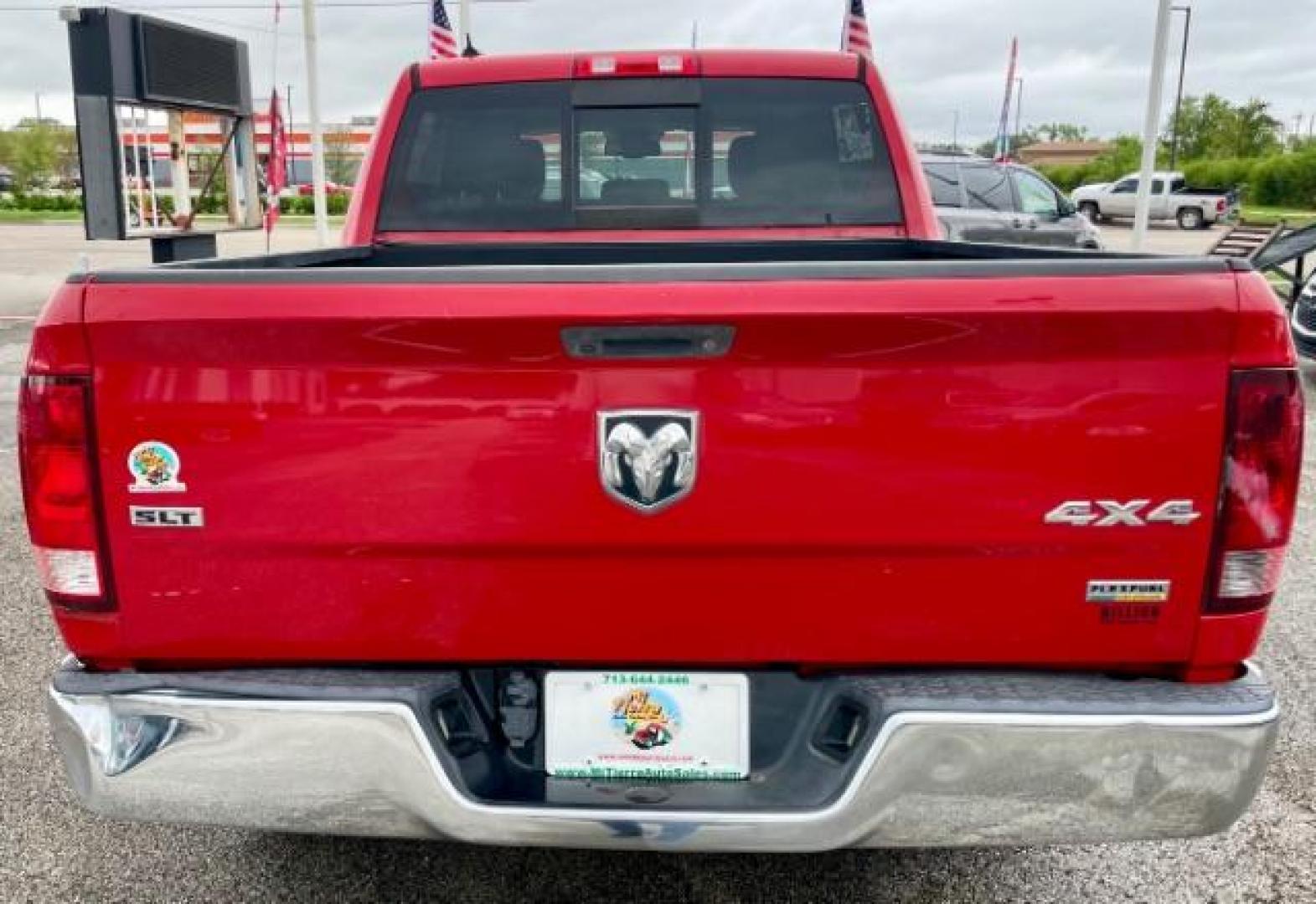 2017 Flame Red Clear Coat /Black/Diesel Gray, cloth RAM 1500 SLT Crew Cab SWB 4WD (1C6RR7LG4HS) with an 3.6L V6 DOHC 24V FFV engine, 8-Speed Automatic transmission, located at 4545 Spencer Hwy., Pasadena, 77504, (832) 266-1645, 29.666037, -95.173775 - Photo#3