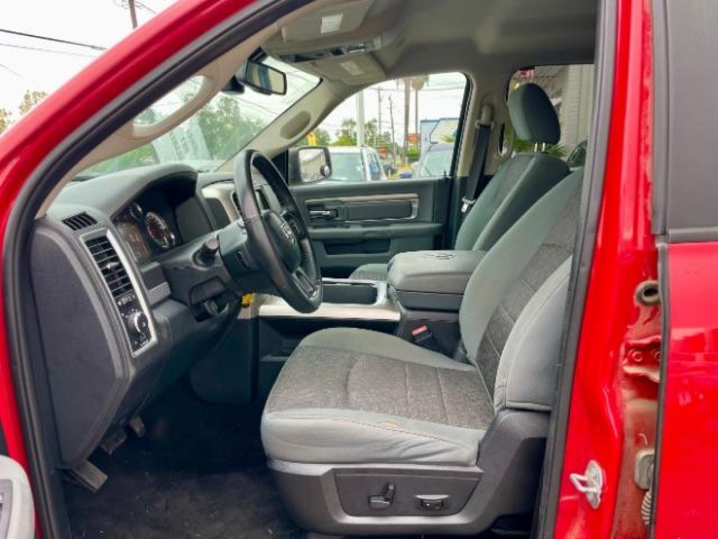 2017 Flame Red Clear Coat /Black/Diesel Gray, cloth RAM 1500 SLT Crew Cab SWB 4WD (1C6RR7LG4HS) with an 3.6L V6 DOHC 24V FFV engine, 8-Speed Automatic transmission, located at 4545 Spencer Hwy., Pasadena, 77504, (832) 266-1645, 29.666037, -95.173775 - Photo#6