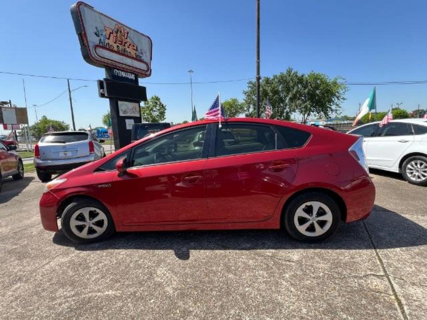 2015 Barcelona Red Metallic Toyota Prius Three (JTDKN3DU8F1) with an 1.8L I-4 DOHC engine, located at 7935 Gulf Freeway, Houston, 77017, (832) 266-1645, 29.684393, -95.275665 - Photo#3