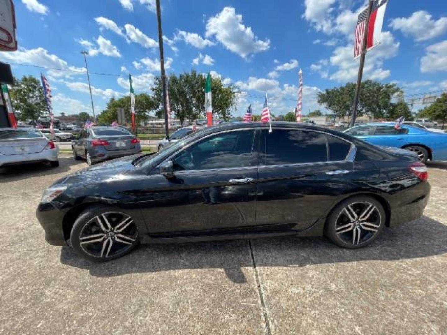 2016 Crystal Black Pearl /Black Honda Accord Touring (1HGCR3F97GA) with an 3.5L V-6 i-VTEC variable valve control engine, located at 7935 Gulf Freeway, Houston, 77017, (832) 266-1645, 29.684393, -95.275665 - Photo#1