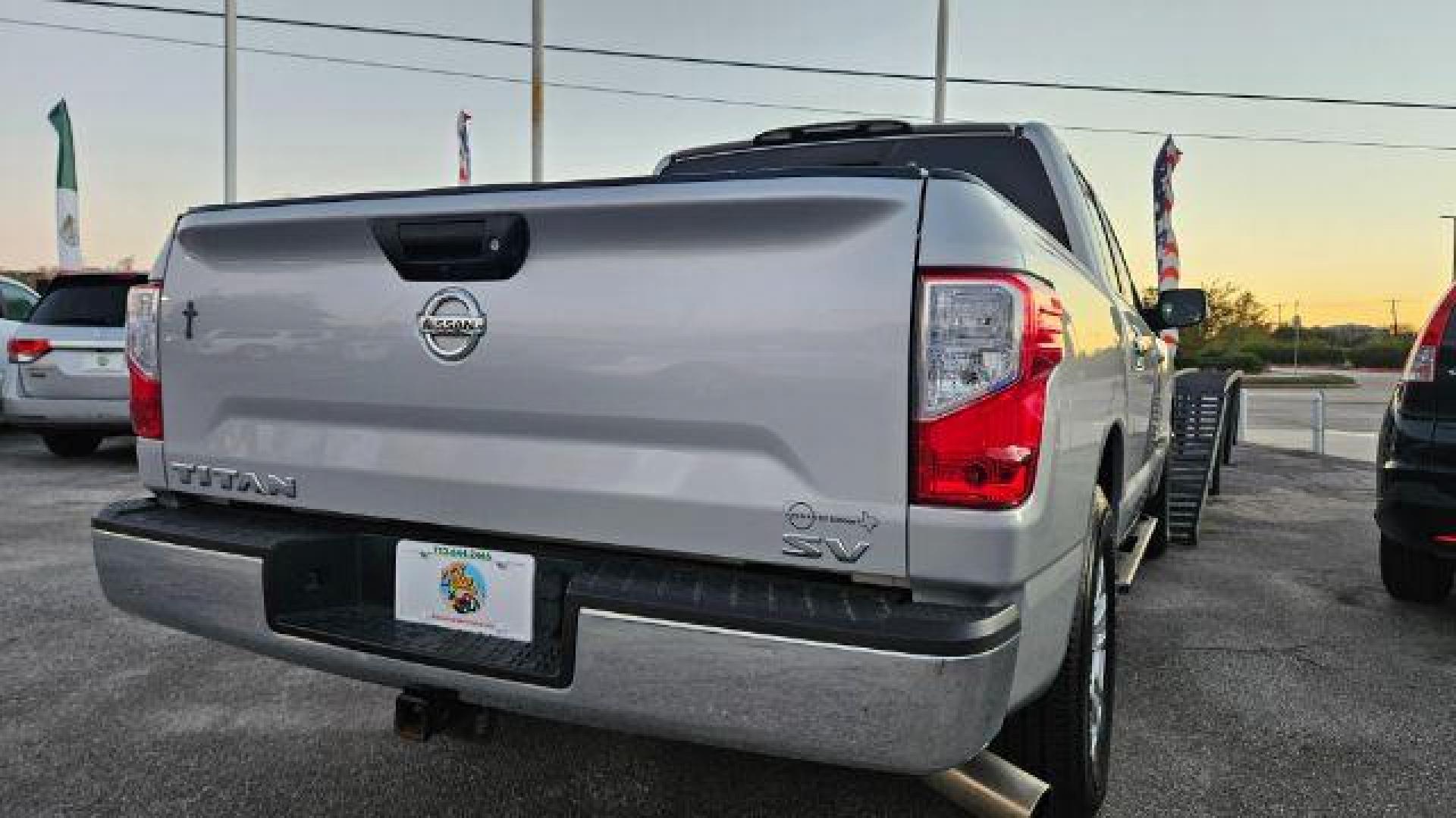 2019 Brilliant Silver Metallic /Black Nissan TITAN SV (1N6AA1EK2KN) with an Endurance 5.6L V-8 gasoline direct injection engine, located at 4545 Spencer Hwy., Pasadena, 77504, (832) 266-1645, 29.666037, -95.173775 - Photo#8