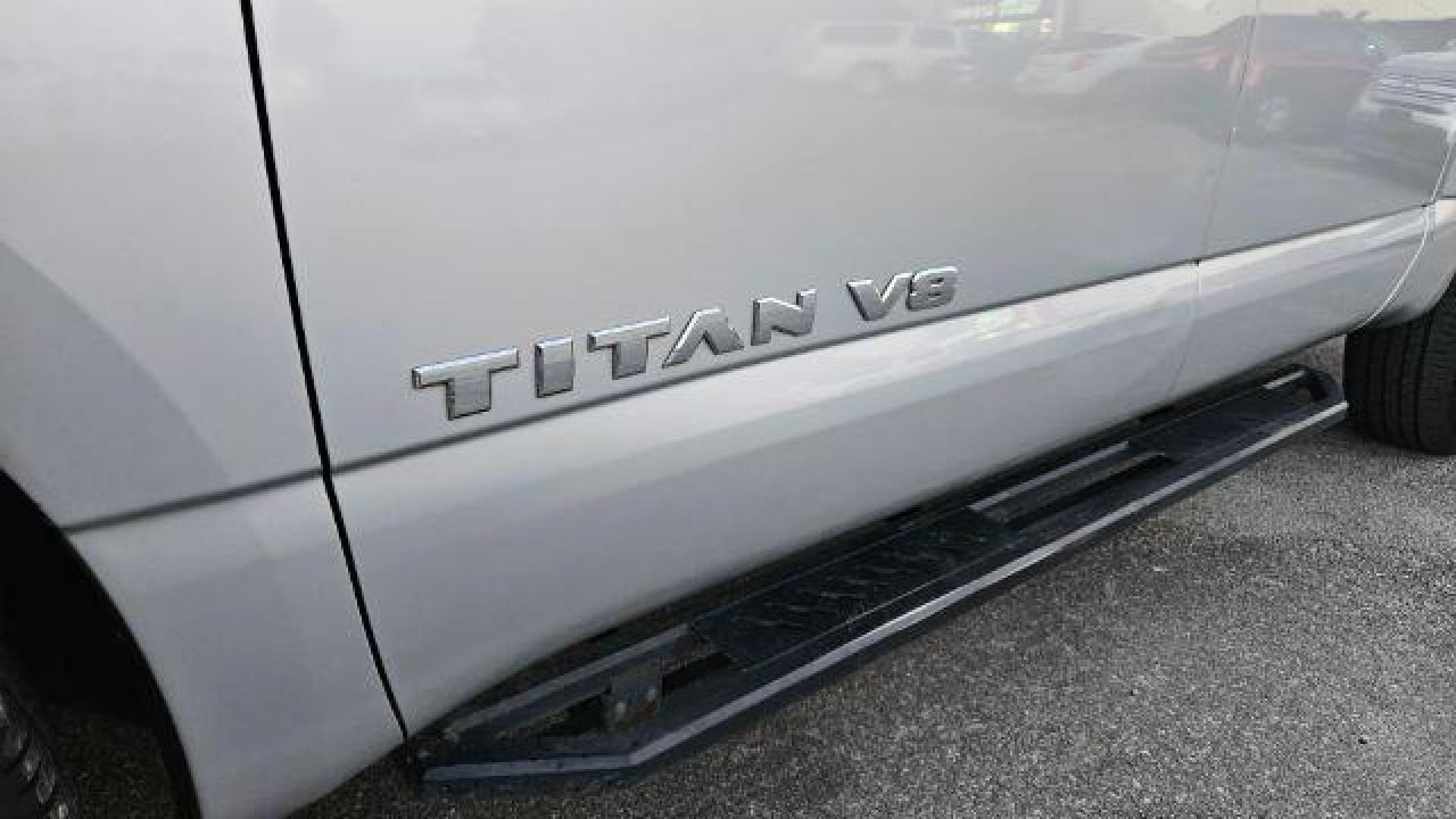 2019 Brilliant Silver Metallic /Black Nissan TITAN SV (1N6AA1EK2KN) with an Endurance 5.6L V-8 gasoline direct injection engine, located at 4545 Spencer Hwy., Pasadena, 77504, (832) 266-1645, 29.666037, -95.173775 - Photo#13