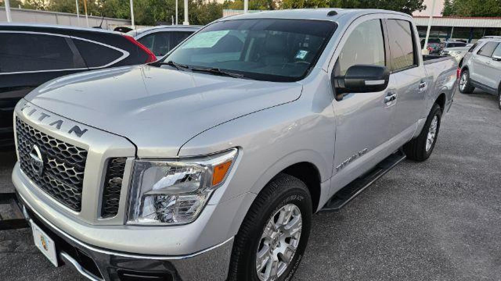 2019 Brilliant Silver Metallic /Black Nissan TITAN SV (1N6AA1EK2KN) with an Endurance 5.6L V-8 gasoline direct injection engine, located at 4545 Spencer Hwy., Pasadena, 77504, (832) 266-1645, 29.666037, -95.173775 - Photo#16