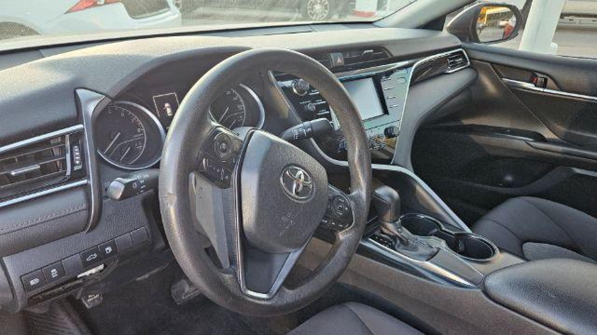 2018 Predawn Gray Mica /Ash Toyota Camry LE (4T1B11HK1JU) with an 2.5L I-4 port/direct injection engine, located at 4545 Spencer Hwy., Pasadena, 77504, (832) 266-1645, 29.666037, -95.173775 - Photo#5