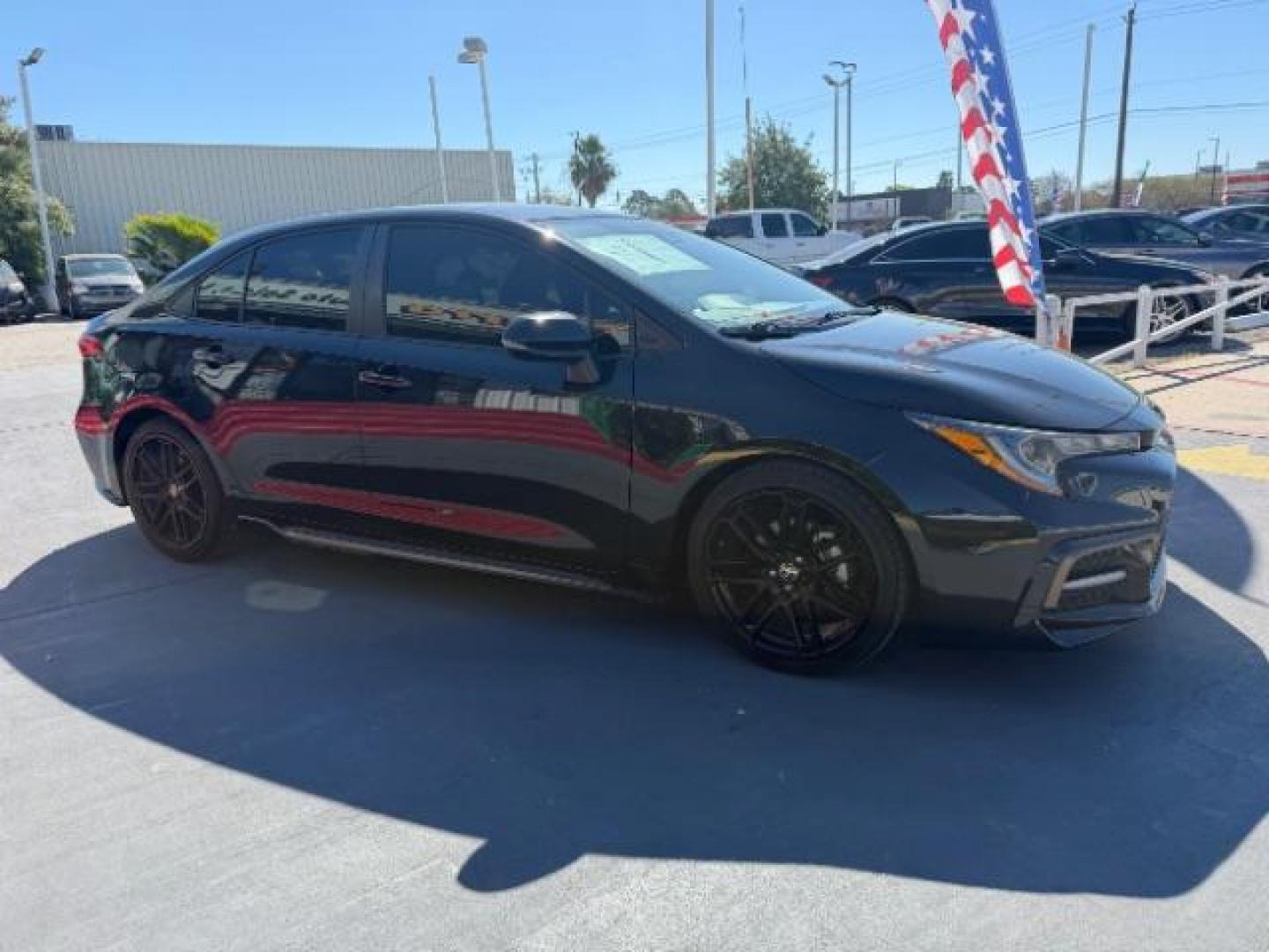 2022 Black Sand Pearl /Black Toyota Corolla SE Apex Edition (5YFS4MCE0NP) with an Dynamic Force 2L I-4 port/direct injection engine, located at 4545 Spencer Hwy., Pasadena, 77504, (832) 266-1645, 29.666037, -95.173775 - Photo#3