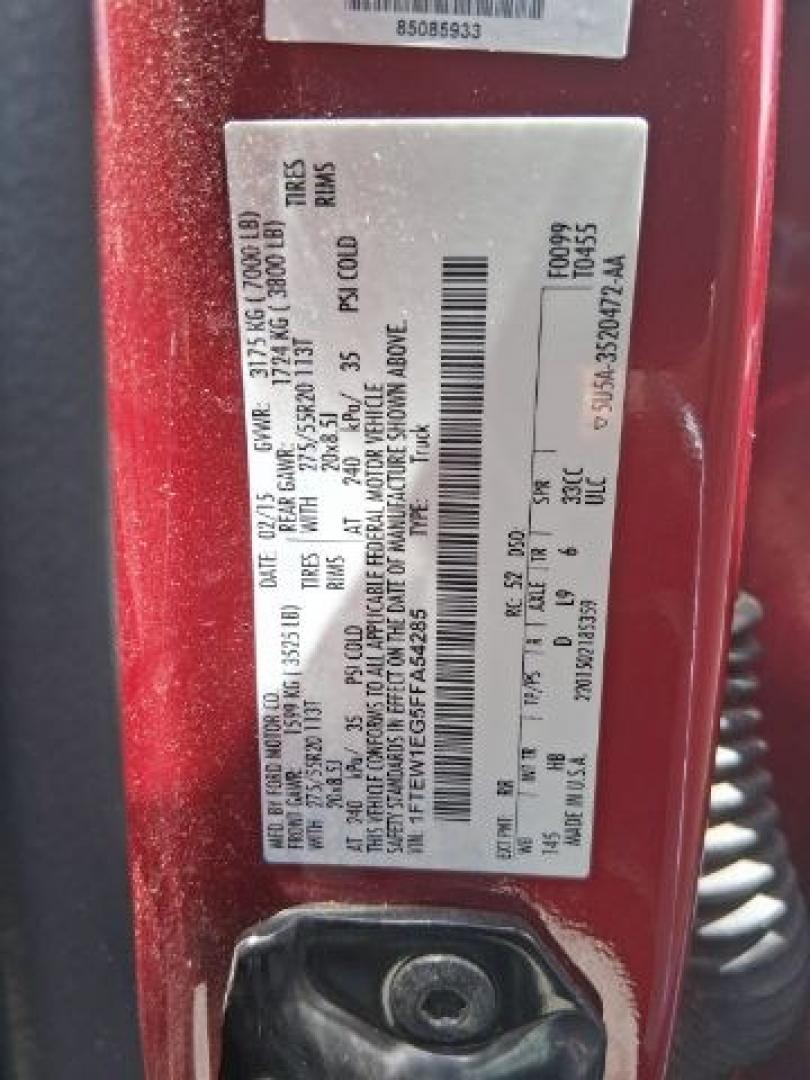 2015 Ruby Red Metallic Ti /Black Ford F-150 LARIAT (1FTEW1EG5FF) , located at 4545 Spencer Hwy., Pasadena, 77504, (832) 266-1645, 29.666037, -95.173775- Photo#7