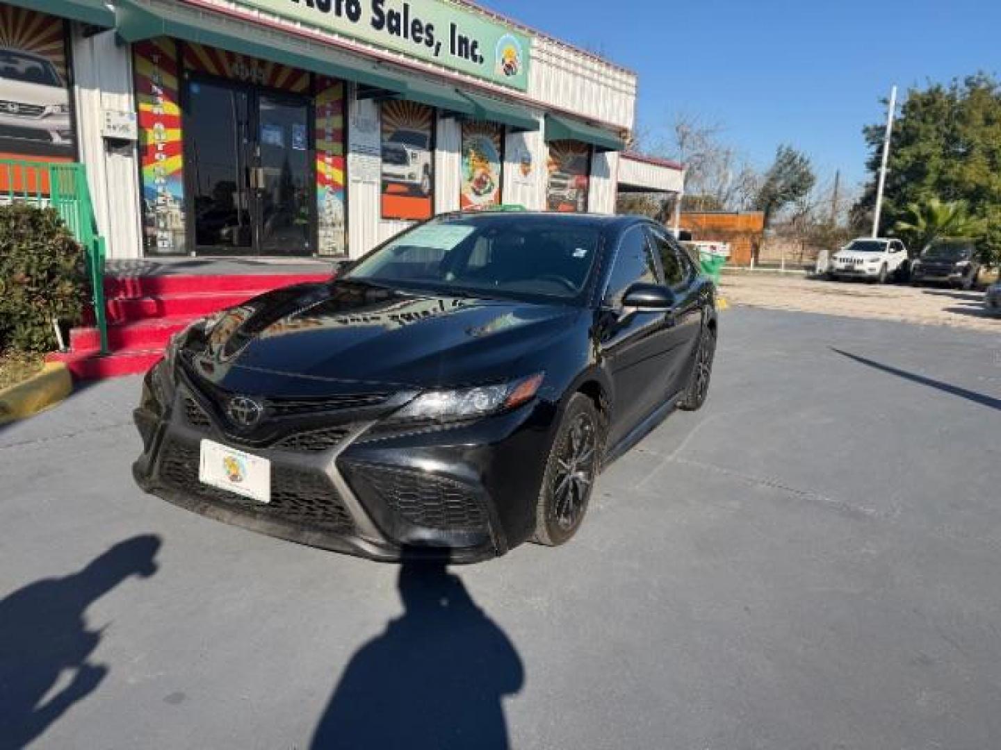2022 Midnight Black Metallic /Black Toyota Camry SE | SE Nightshade Edition (4T1G11AKXNU) with an 2.5L I-4 port/direct injection engine, located at 4545 Spencer Hwy., Pasadena, 77504, (832) 266-1645, 29.666037, -95.173775 - Photo#0