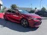 2018 Ruby Flare Pearl /Black Toyota Camry LE | SE | XLE | L (4T1B11HK7JU) with an 2.5L I-4 port/direct engine, located at 4545 Spencer Hwy., Pasadena, 77504, (832) 266-1645, 29.666037, -95.173775 - Photo#2