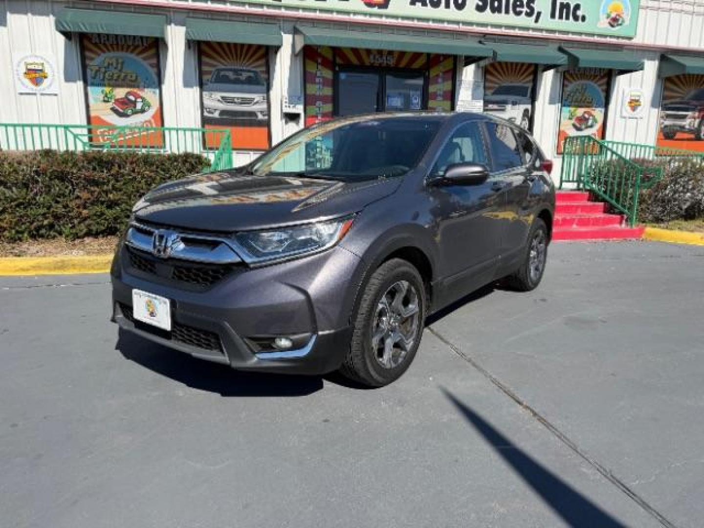 2019 Dark Olive Metallic /Gray Honda CR-V EX (5J6RW2H58KL) with an 1.5L I-4 gasoline direct injection engine, located at 4545 Spencer Hwy., Pasadena, 77504, (832) 266-1645, 29.666037, -95.173775 - Photo#0