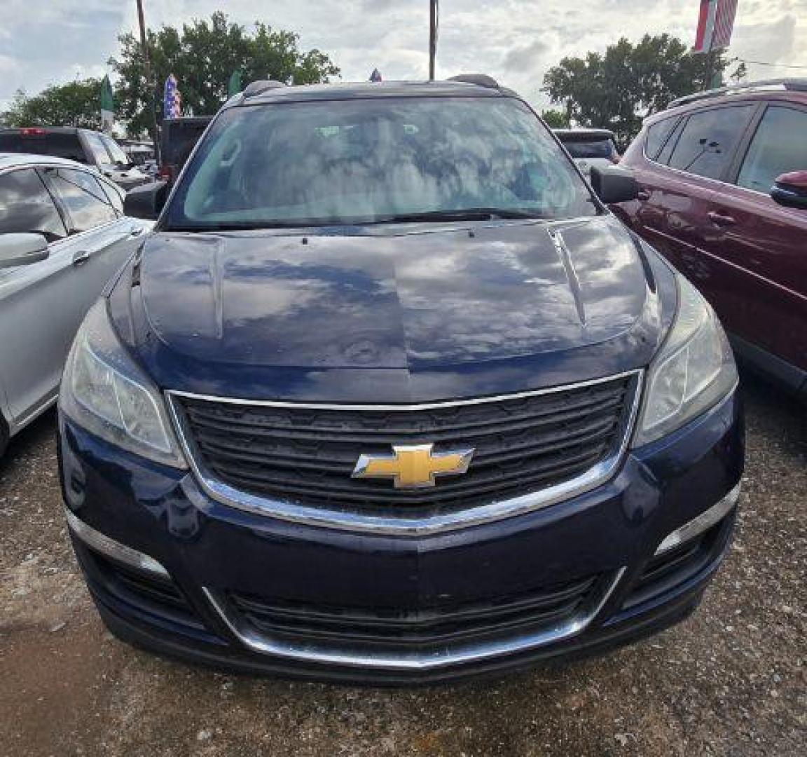2017 Blue Velvet Metallic Chevrolet Traverse LS FWD w/PDC (1GNKRFEDXHJ) with an 3.6L V6 DOHC 24V engine, 6-Speed Automatic transmission, located at 7935 Gulf Freeway, Houston, 77017, (832) 266-1645, 29.684393, -95.275665 - Photo#0