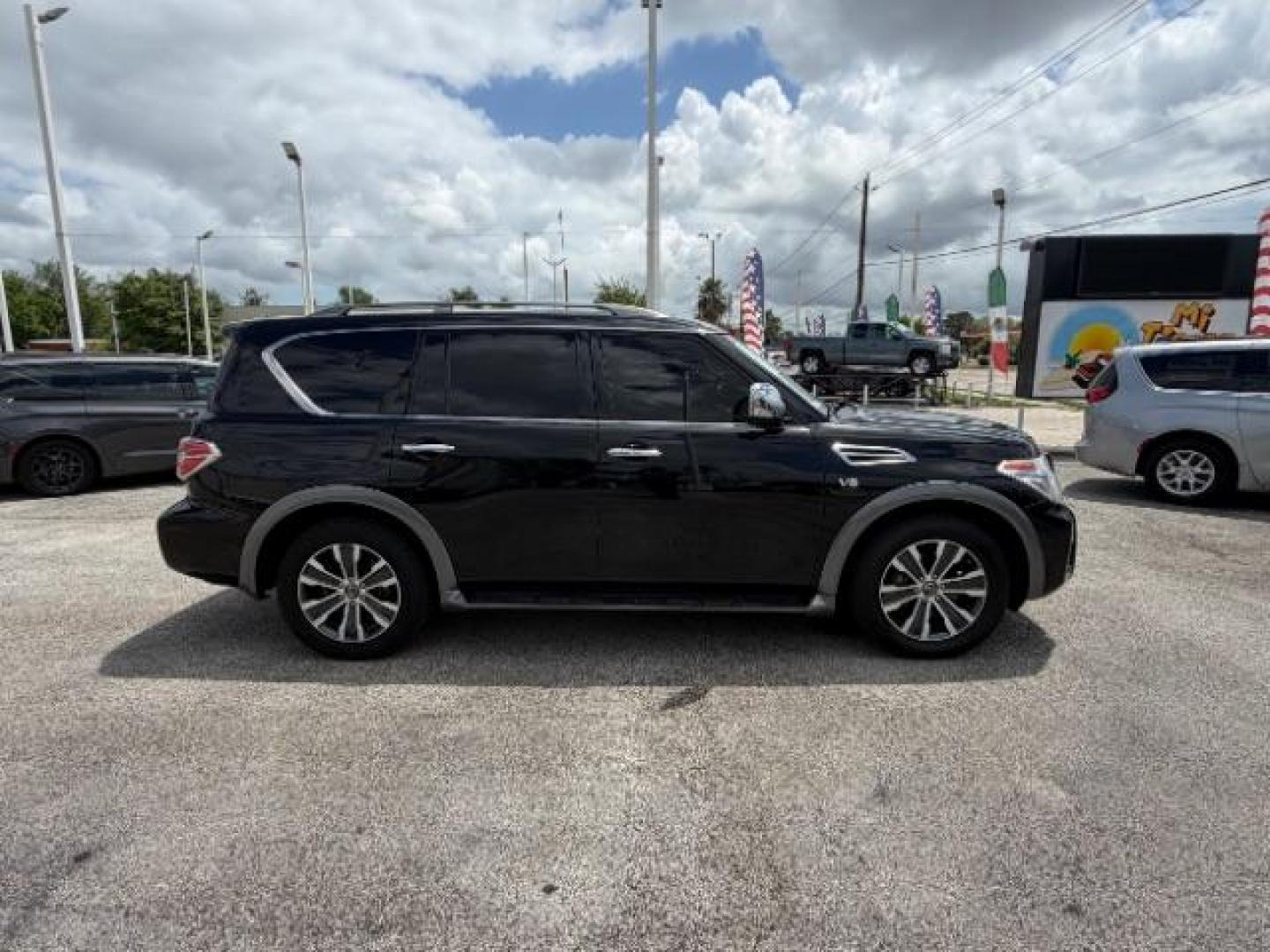 2020 Super Black /Charcoal, premium cloth Nissan Armada SV 2WD (JN8AY2ND2L9) with an 5.6L V8 DOHC 32V engine, 7-Speed Automatic transmission, located at 4545 Spencer Hwy., Pasadena, 77504, (832) 266-1645, 29.666037, -95.173775 - Photo#2