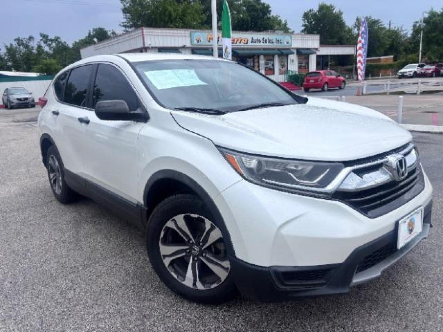 2018 White Diamond Pearl Honda CR-V LX (5J6RW5H30JL) with an 2.4L I-4 gasoline direct injection engine, located at 4545 Spencer Hwy., Pasadena, 77504, (832) 266-1645, 29.666037, -95.173775 - Photo#1