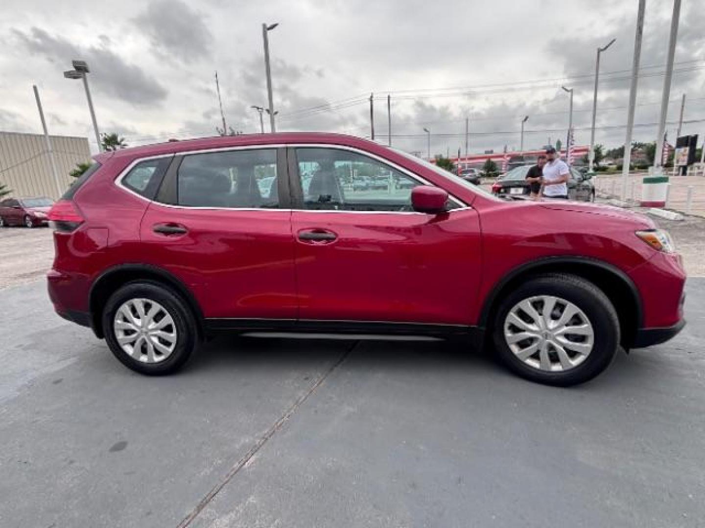 2017 Palatial Ruby /Charcoal Nissan Rogue S (5N1AT2MT6HC) with an 2.5L I-4 DOHC engine, located at 4545 Spencer Hwy., Pasadena, 77504, (832) 266-1645, 29.666037, -95.173775 - Photo#3