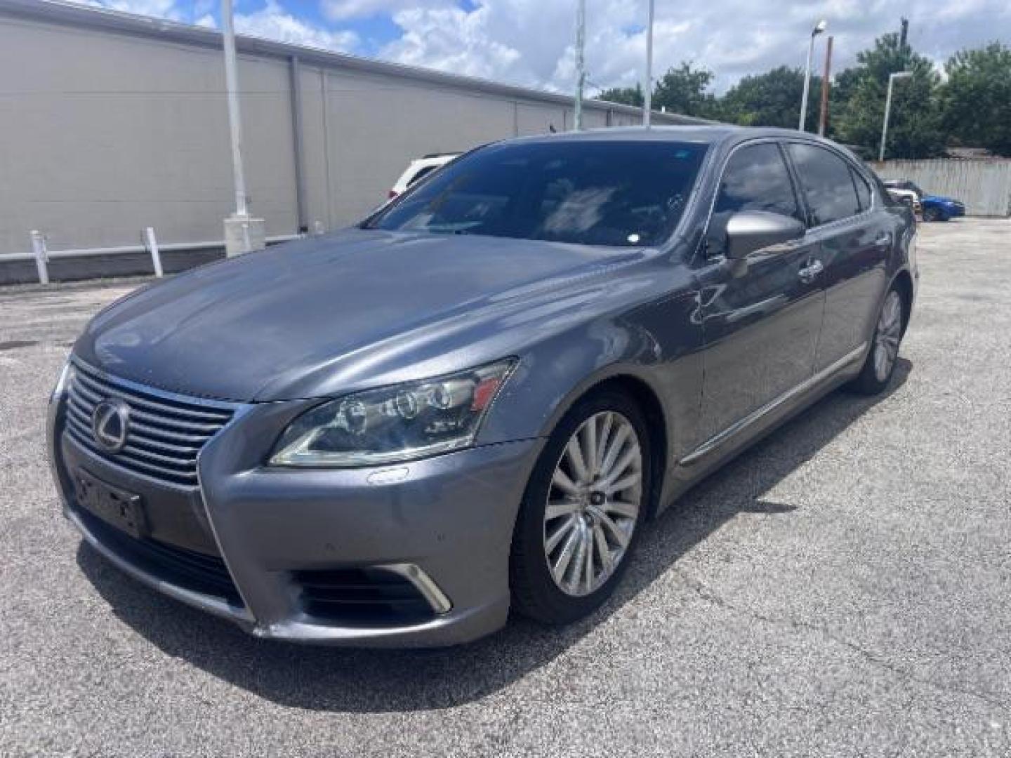 2013 Nebula Gray Pearl /Black Lexus LS 460 L (JTHDL5EFXD5) with an 4.6L V-8 port/direct injection engine, located at 4545 Spencer Hwy., Pasadena, 77504, (832) 266-1645, 29.666037, -95.173775- Photo#2
