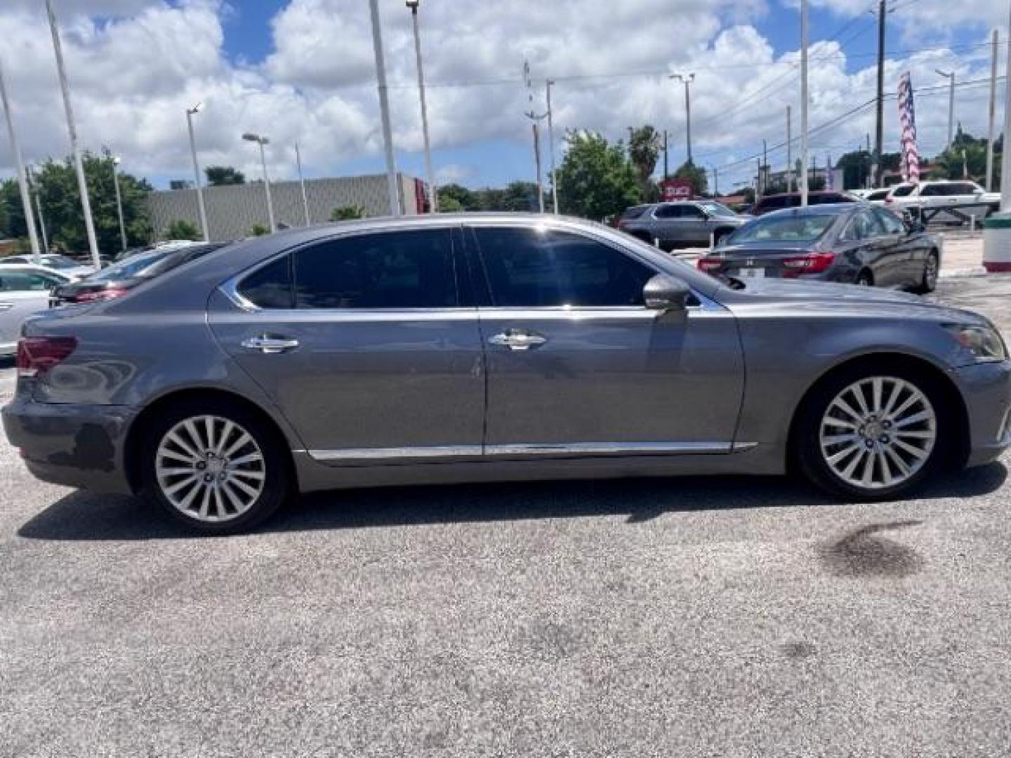2013 Nebula Gray Pearl /Black Lexus LS 460 L (JTHDL5EFXD5) with an 4.6L V-8 port/direct injection engine, located at 4545 Spencer Hwy., Pasadena, 77504, (832) 266-1645, 29.666037, -95.173775- Photo#7