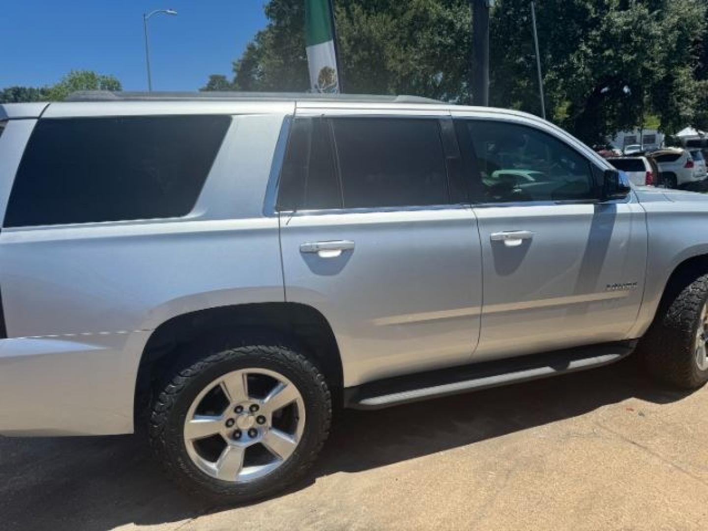 2015 Silver Ice Metallic Chevrolet Tahoe LT (1GNSCBKC4FR) with an EcoTec3 5.3L V-8 gasoline direct injection engine, located at 7935 Gulf Freeway, Houston, 77017, (832) 266-1645, 29.684393, -95.275665- Photo#1