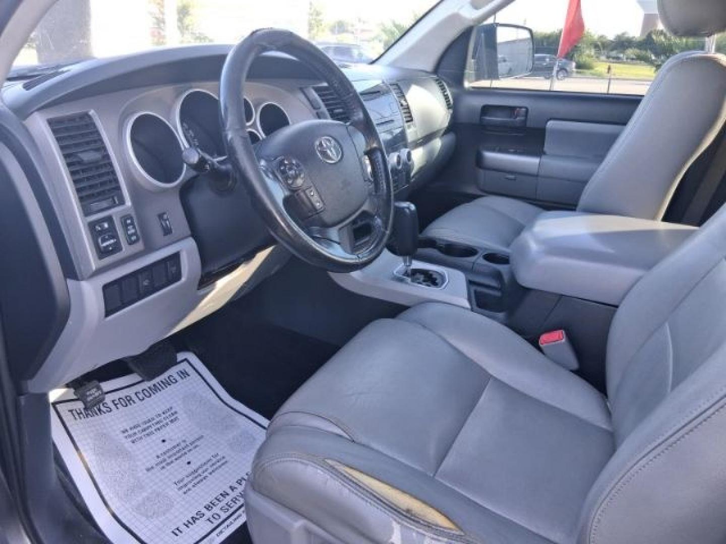 2013 Magnetic Gray Metallic /Sand Beige Toyota Sequoia SR5 5.7L V8 (5TDBW5G15DS) with an I-FORCE 5.7L V-8 DOHC engine, located at 4545 Spencer Hwy., Pasadena, 77504, (832) 266-1645, 29.666037, -95.173775- Photo#1