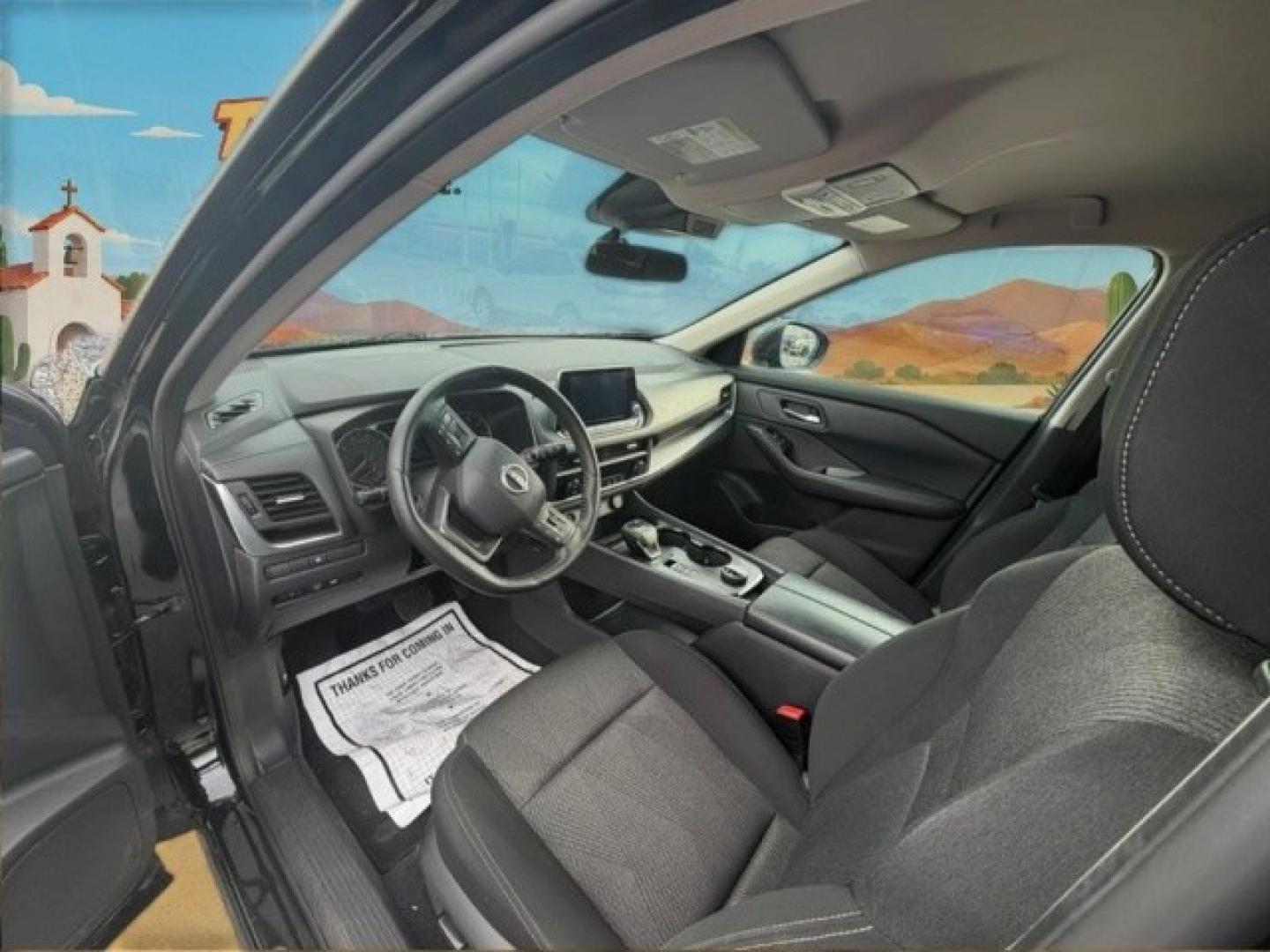2025 Super Black /Light Gray Nissan Rogue SV Intelligent AWD (5N1BT3BB2SC) with an VC-Turbo 1.5L I-3 direct injection engine, located at 4545 Spencer Hwy., Pasadena, 77504, (832) 266-1645, 29.666037, -95.173775- Photo#2