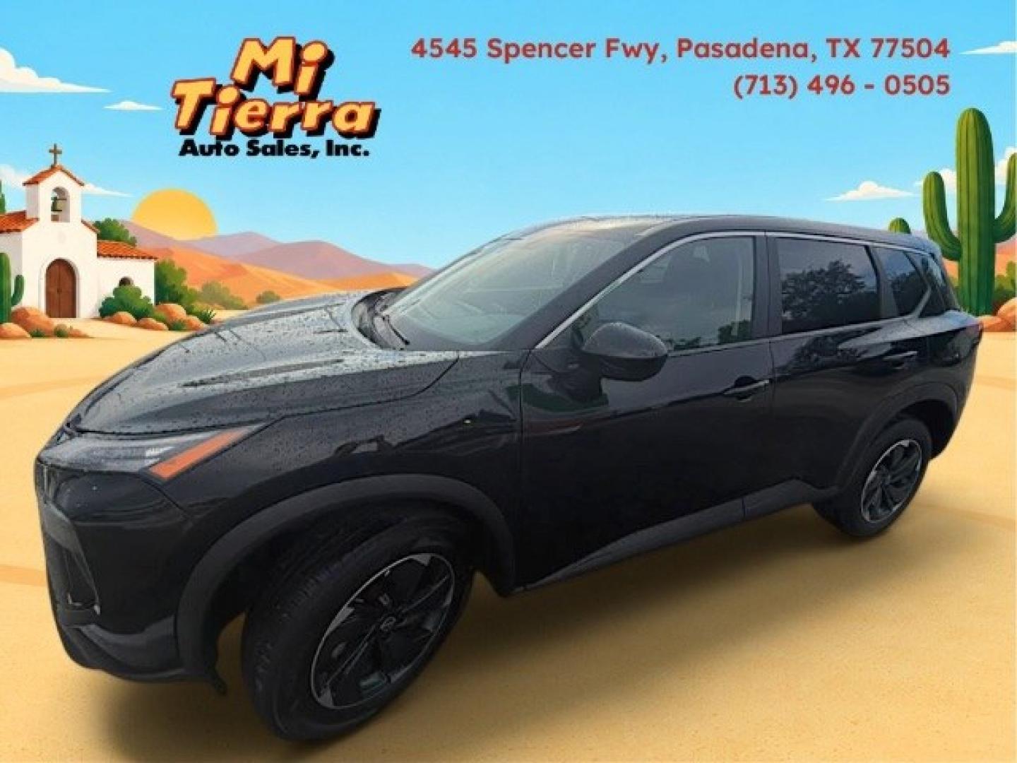 2025 Super Black /Light Gray Nissan Rogue SV Intelligent AWD (5N1BT3BB2SC) with an VC-Turbo 1.5L I-3 direct injection engine, located at 4545 Spencer Hwy., Pasadena, 77504, (832) 266-1645, 29.666037, -95.173775- Photo#3