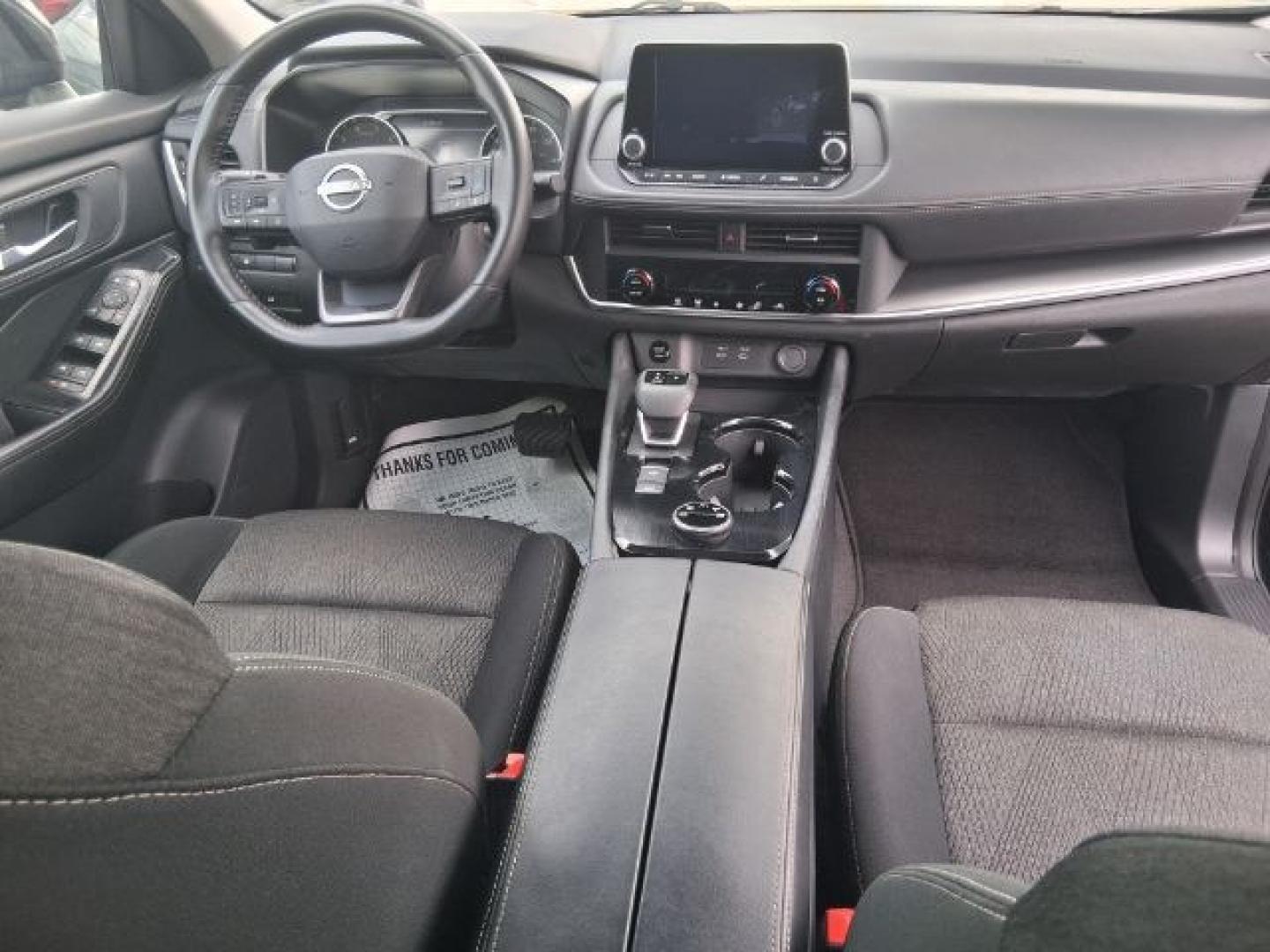 2025 Super Black /Light Gray Nissan Rogue SV Intelligent AWD (5N1BT3BB2SC) with an VC-Turbo 1.5L I-3 direct injection engine, located at 4545 Spencer Hwy., Pasadena, 77504, (832) 266-1645, 29.666037, -95.173775- Photo#7