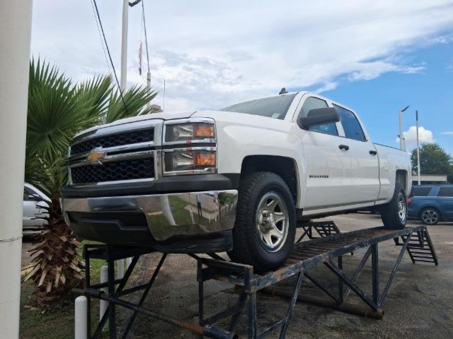 2015 Summit White /Dark Ash/Jet Black Chevrolet Silverado 1500 LS (3GCPCPEC2FG) with an EcoTec3 4.3L V-6 direct injection engine, located at 4545 Spencer Hwy., Pasadena, 77504, (832) 266-1645, 29.666037, -95.173775- Photo#1