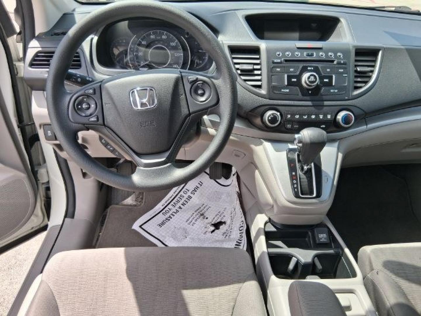 2014 White /Gray Honda CR-V LX (5J6RM3H37EL) with an 2.4L I-4 DOHC engine, located at 4545 Spencer Hwy., Pasadena, 77504, (832) 266-1645, 29.666037, -95.173775- Photo#6