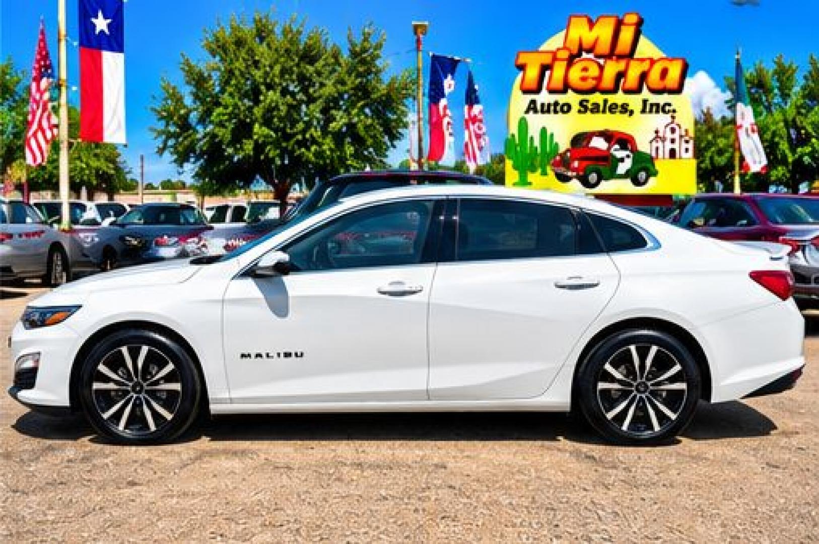 2021 Summit White Chevrolet Malibu FWD RS (1G1ZG5STXMF) with an ECOTEC 1.5L I-4 direct injection engine, located at 7935 Gulf Freeway, Houston, 77017, (832) 266-1645, 29.684393, -95.275665- Photo#2
