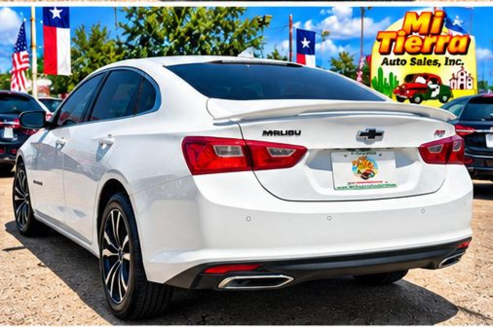 2021 Summit White Chevrolet Malibu FWD RS (1G1ZG5STXMF) with an ECOTEC 1.5L I-4 direct injection engine, located at 7935 Gulf Freeway, Houston, 77017, (832) 266-1645, 29.684393, -95.275665- Photo#3