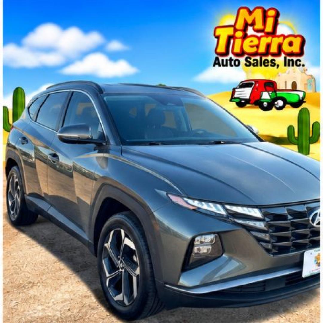 2022 Amazon Gray Hyundai Tucson SEL (5NMJF3AE0NH) with an Smartstream 2.5L I-4 port/direct injection engine, located at 7935 Gulf Freeway, Houston, 77017, (832) 266-1645, 29.684393, -95.275665- Photo#3
