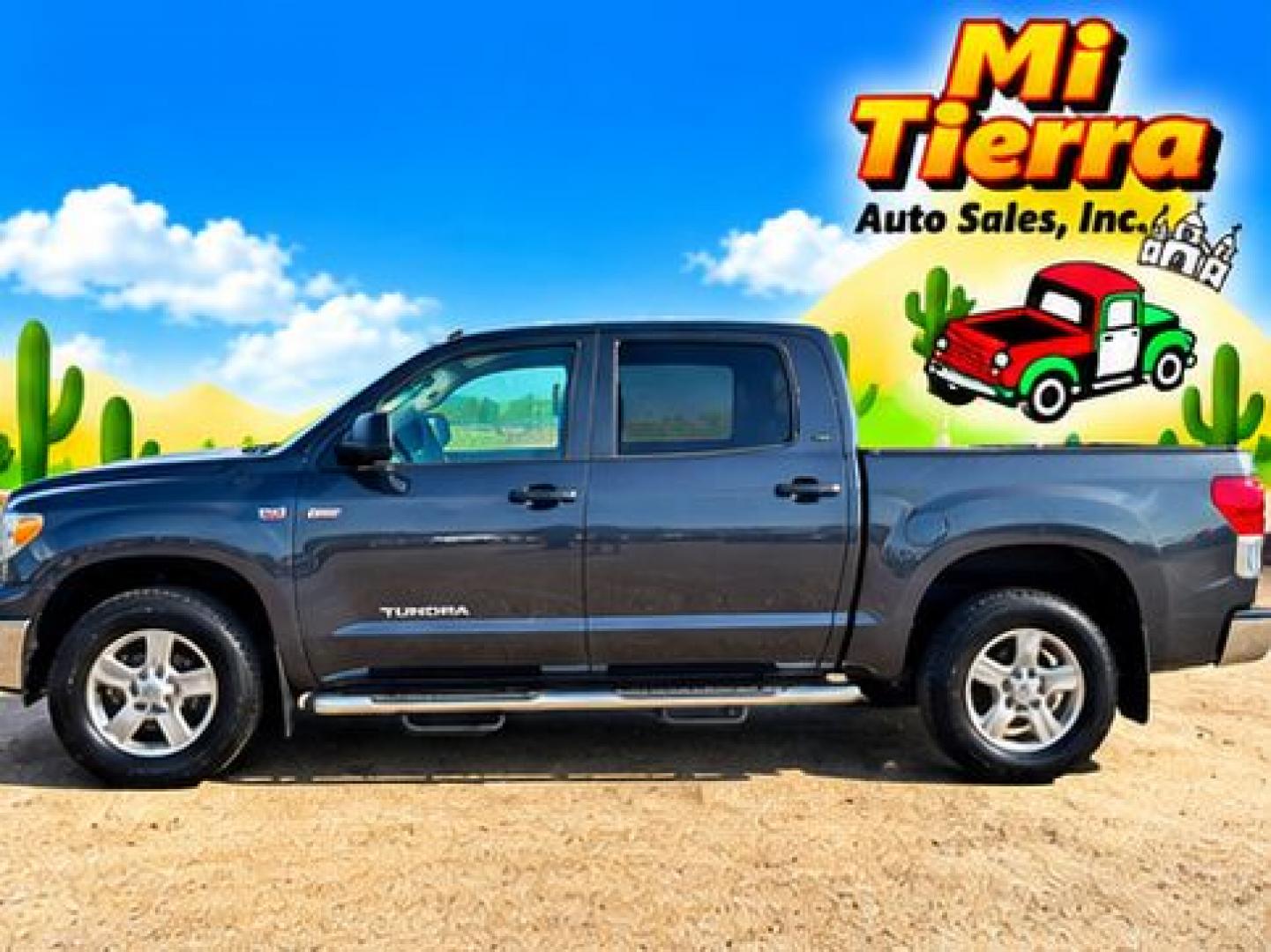 2010 Slate Metallic Toyota Tundra Grade 5.7L V8 (5TFRY5F11AX) with an I-FORCE 5.7L V-8 DOHC engine, located at 7935 Gulf Freeway, Houston, 77017, (832) 266-1645, 29.684393, -95.275665- Photo#2
