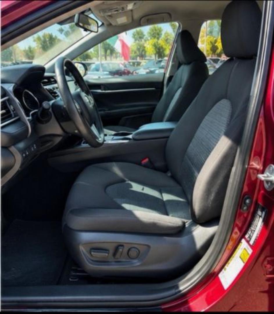 2019 Supersonic Red Toyota Camry LE (4T1B11HKXKU) with an Dynamic Force 2.5L I-4 port/direct injection engine, located at 7935 Gulf Freeway, Houston, 77017, (832) 266-1645, 29.684393, -95.275665- Photo#5